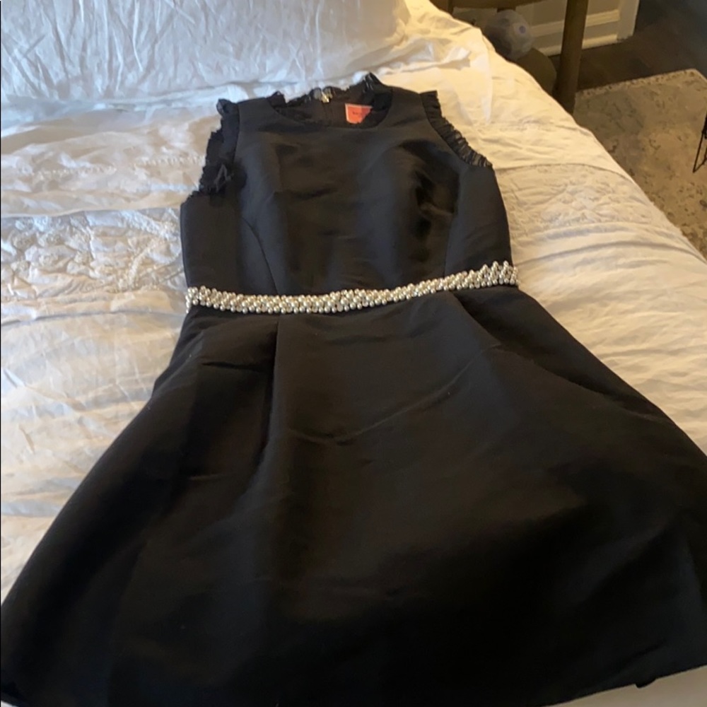 Kate Spade Pearl Crystal Mikado Dress - Black